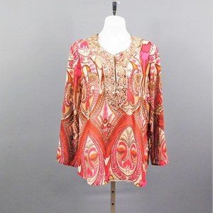 NY Collection Women Shirt Multicolor L‎